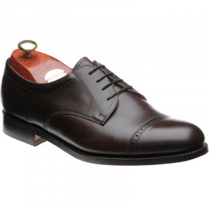 Barker shoes Barker Factory Seconds Staines semi brogues in Dark Walnut Calf at Herring Shoes