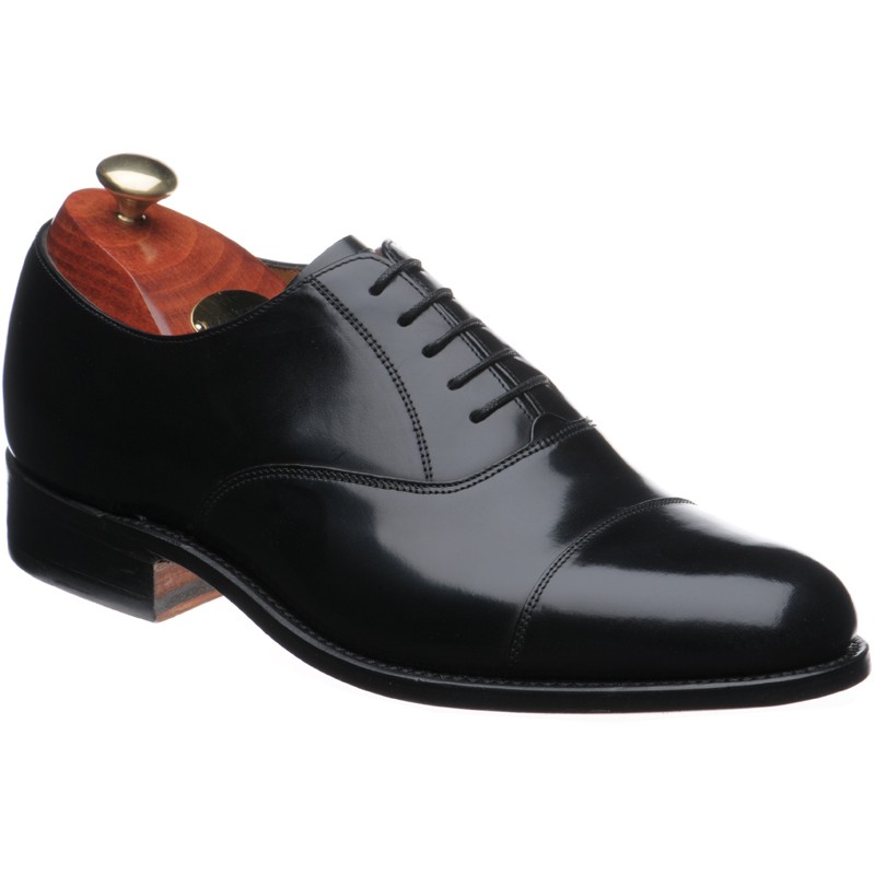 Barker shoes | Barker Seconds | Luton Oxfords in Black Polished at ...