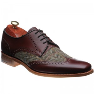Barker Jackson in Cherry Calf and Green Tweed