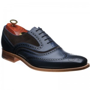 McClean in Navy Calf and Choc Suede