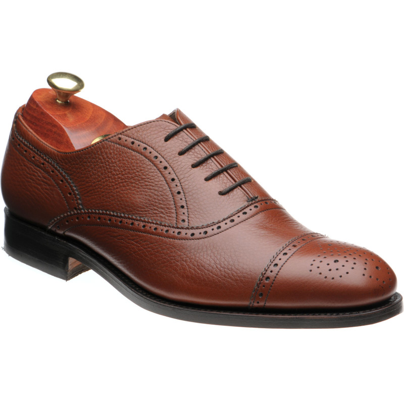Barker shoes | Barker Sale | Newcastle semi-brogues in Tan Cervo at ...