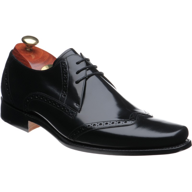 Barker shoes | Barker Professional | Drake brogues in Black Hi-shine at ...