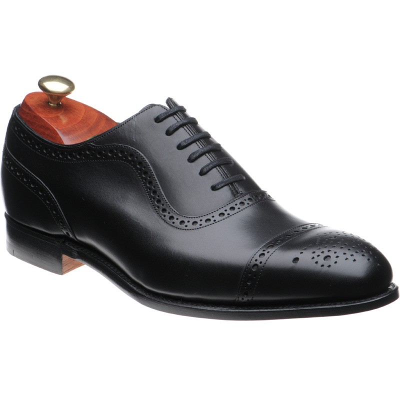 Barker shoes | Barker Handcrafted | Warrington semi-brogues in Black ...