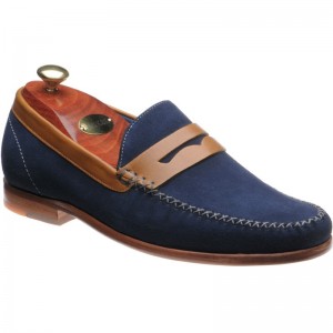 Barker shoes Barker Seconds William loafers in Navy Suede and