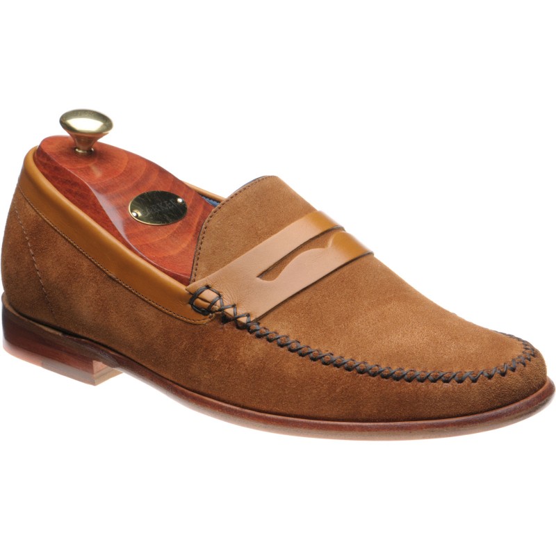 Barker shoes Barker Moccasin Collection William in Camel Suede and