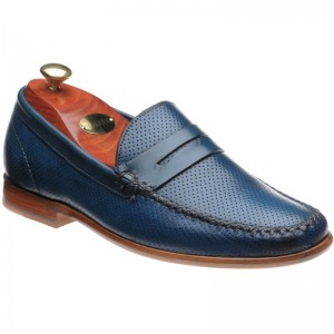William in Navy Perforated and Blue Calf