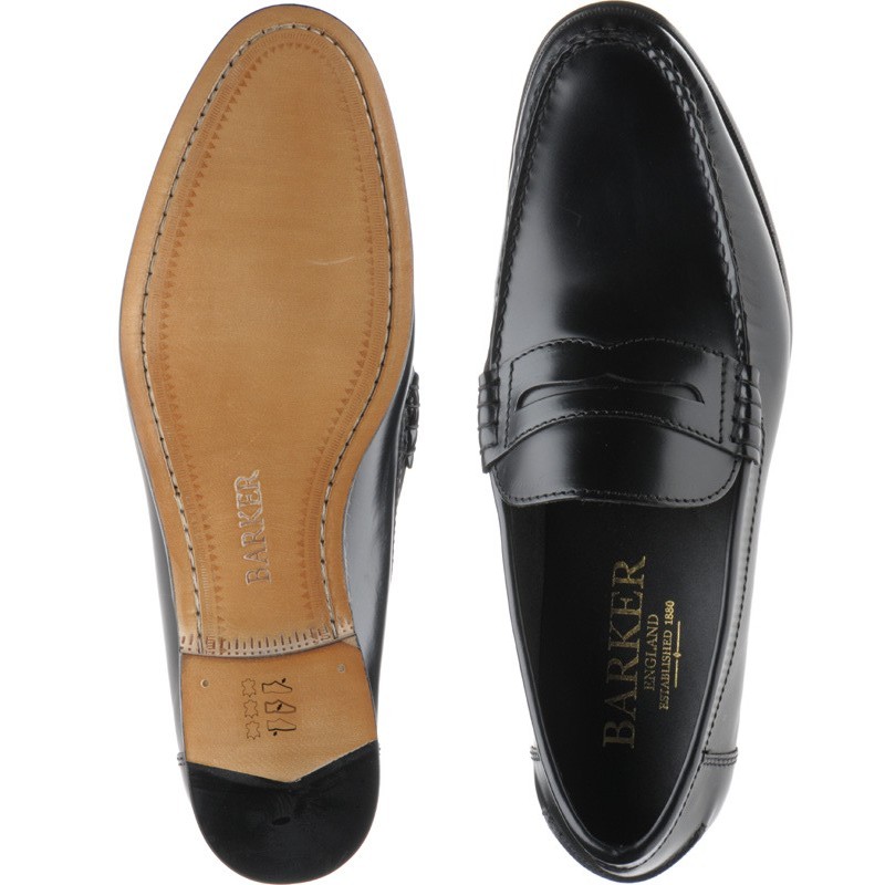 Barker shoes | Barker Moccasin Collection | Newington loafers in Black ...