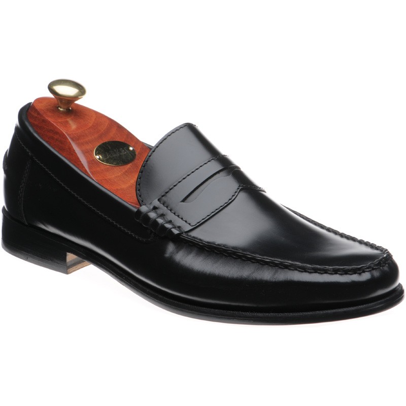 Barker shoes | Barker Seconds | Newington loafers in Black Hi-shine at ...