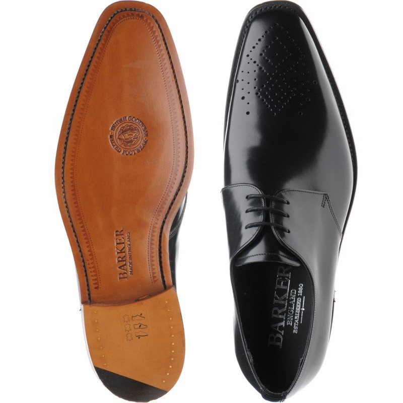 Barker shoes | Barker Professional | Darlington Derby shoes in Black ...