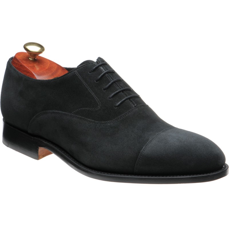 Barker shoes | Barker Handcrafted | Falsgrave Oxfords in Black Suede at ...