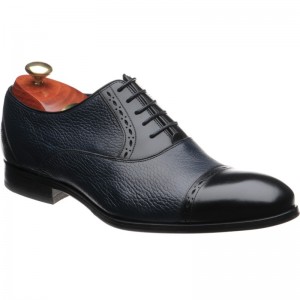 Felix in Navy Deerskin and Black Polished