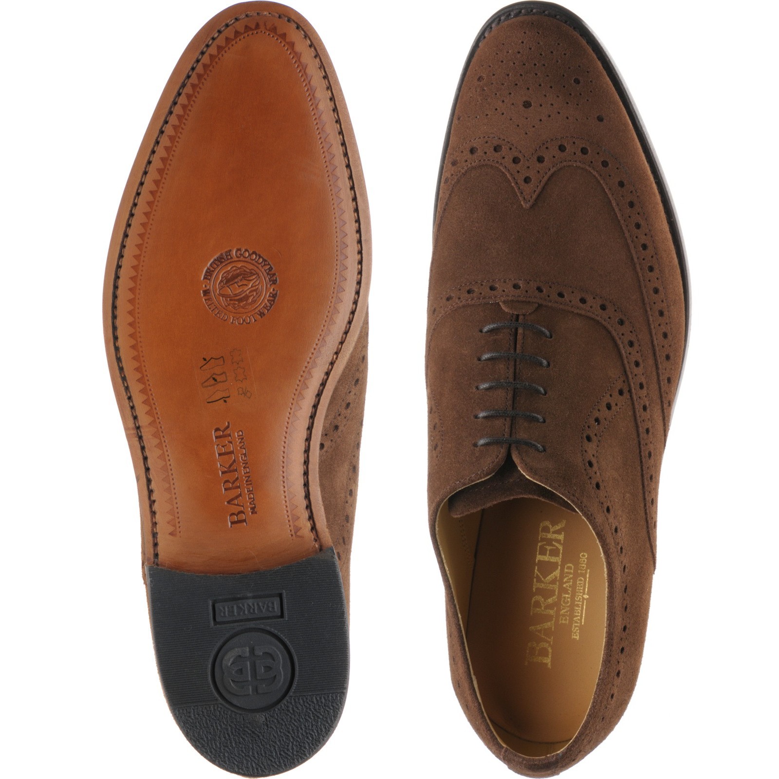 barker brogues tan