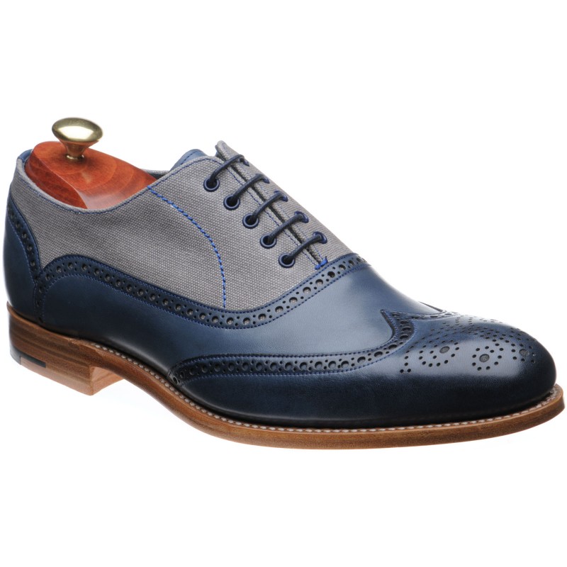 Barker shoes | Barker Seconds | Lennon two-tone brogues in Navy Painted ...