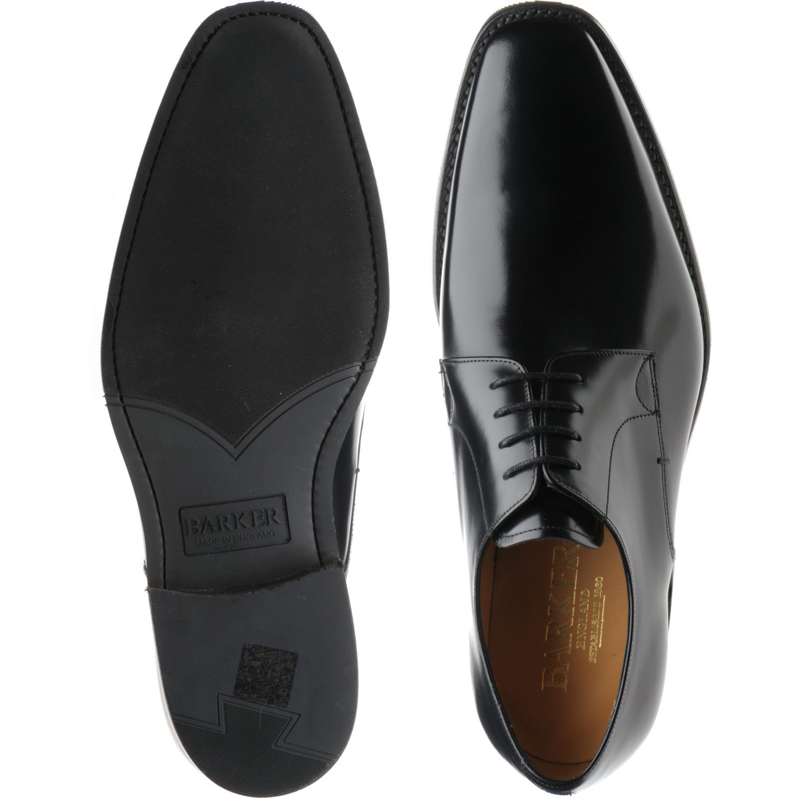 Barker shoes | Barker Professional | Lyle in Black Polished at Herring ...