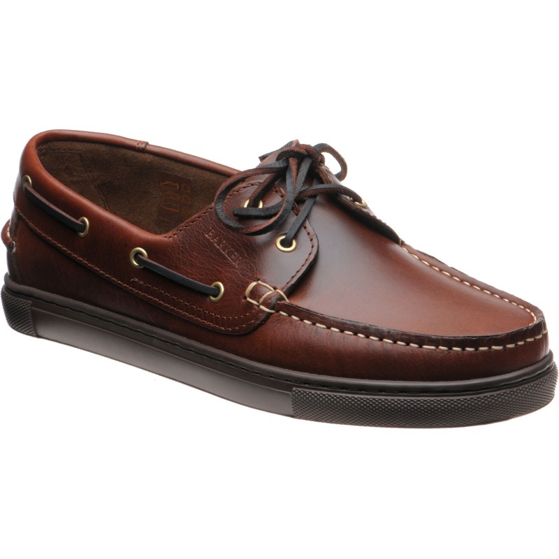 Henri rubber-soled deck shoes in Brown 
