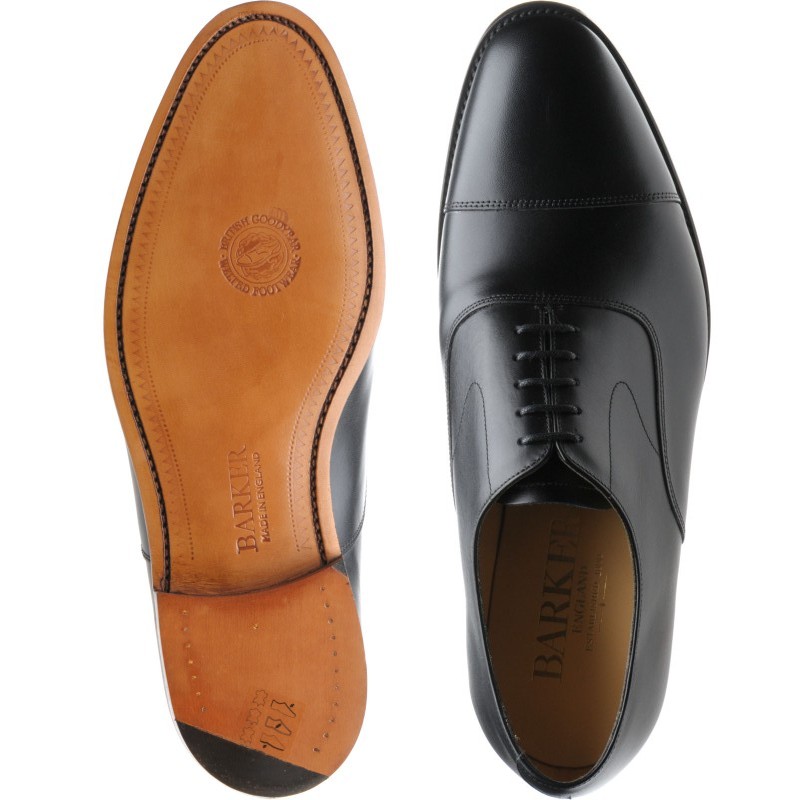 Barker shoes | Barker Professional | Malvern in Black Calf at Herring Shoes