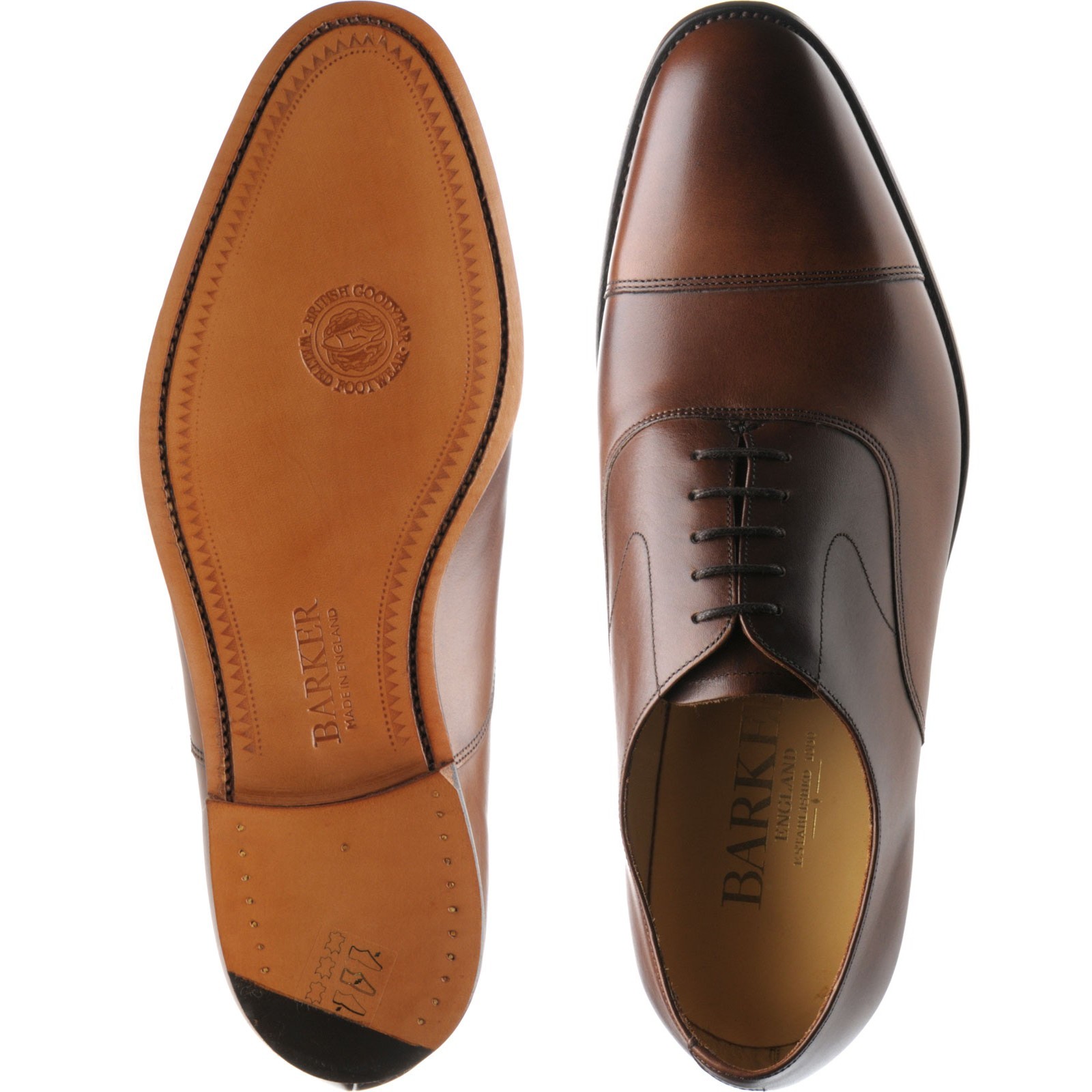 Barker shoes | Barker Professional | Malvern Oxfords in Dark Walnut ...