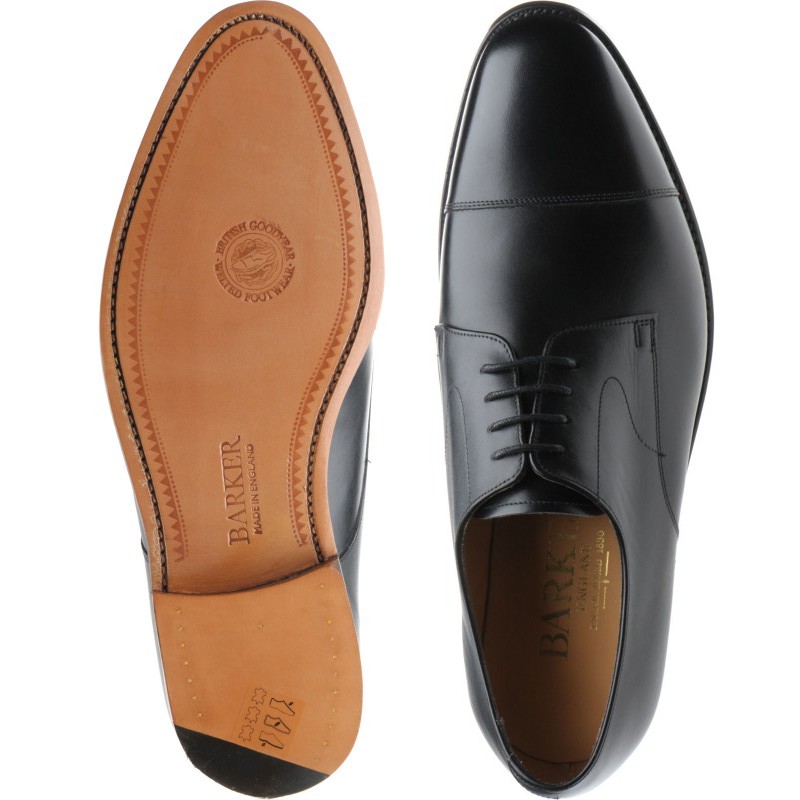 Barker shoes | Barker Professional | Morden Derby shoes in Black Calf ...