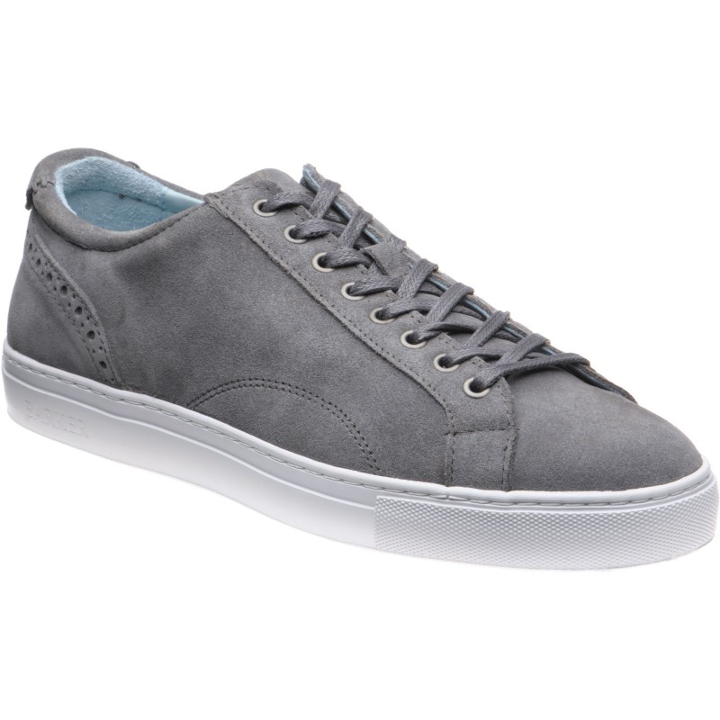 Barker shoes | Barker Casual | Axel rubber-soled trainers in Grey Suede ...