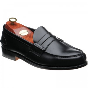 Barker shoes Barker Factory Seconds Arran loafers in Black Calf at Herring Shoes