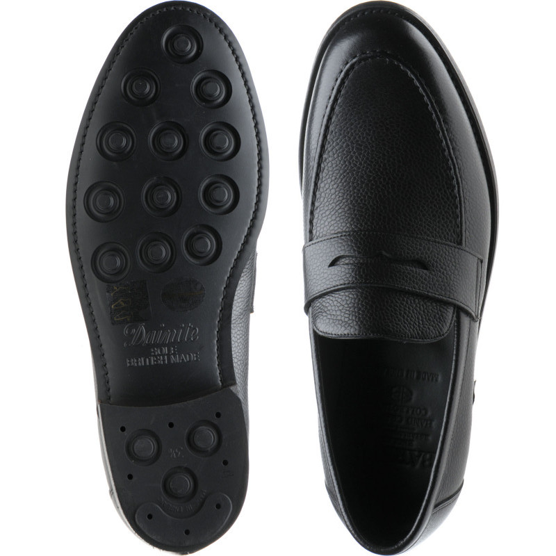 black rubber sole work shoes