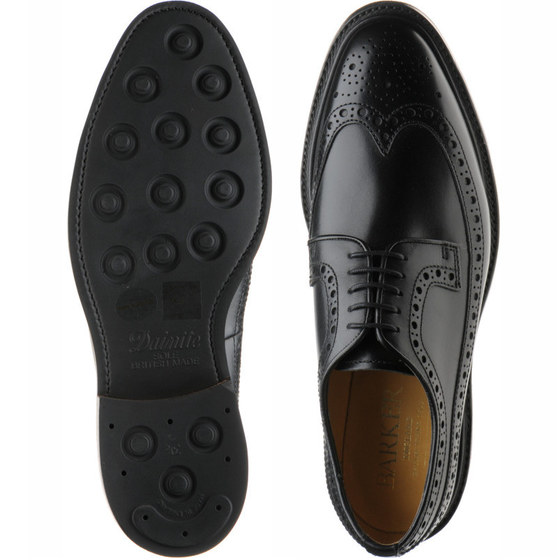 Barker shoes | Barker Country | Pickering rubber-soled brogues in Black ...