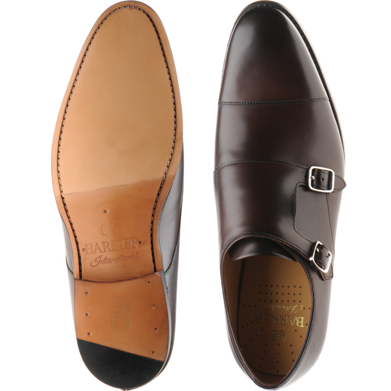 Barker shoes Barker International Middlewich monk shoes in Chestnut