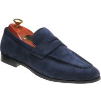 barker capri in navy suede