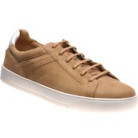 barker skylar in camel suede and white