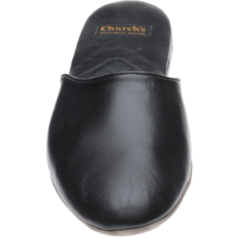 mens leather travel slippers with pouch