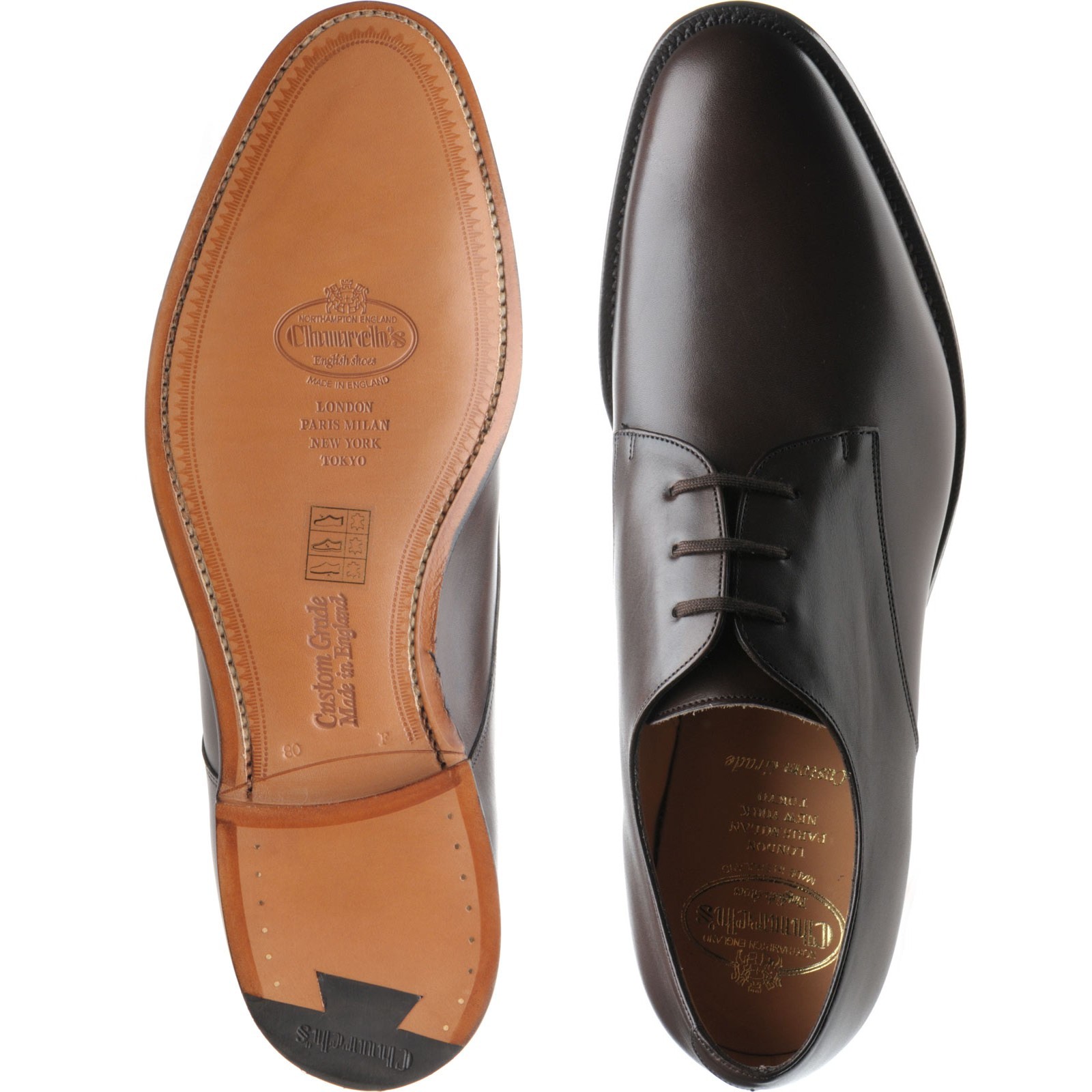 Church shoes | Church Office | Oslo Derby shoes in Ebony Calf at ...