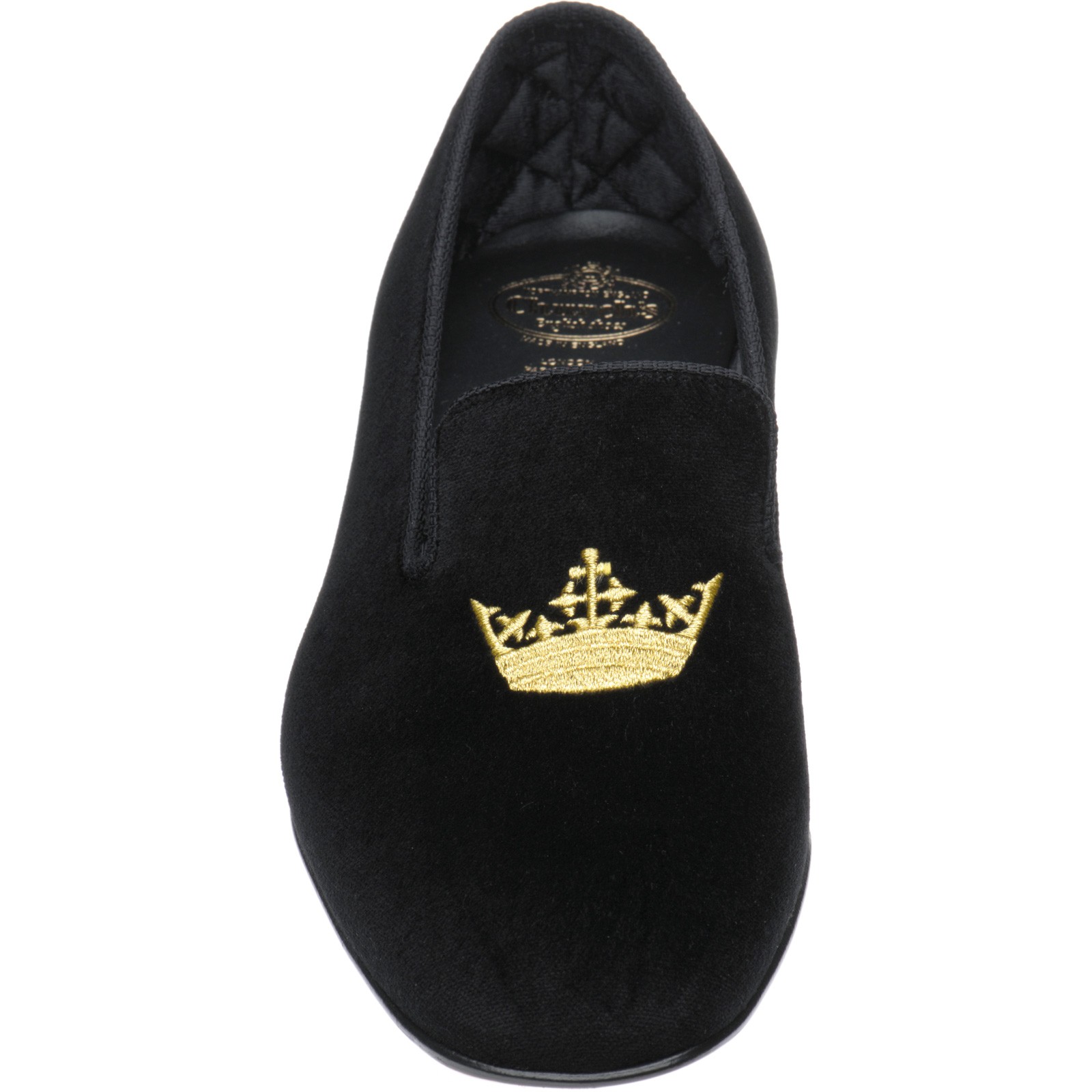 Church shoes | Church Slippers | Sovereign slippers in Black Velvet at ...