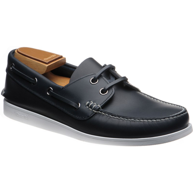 Church shoes | Church Casual | Marske rubber-soled deck shoes in Blue ...