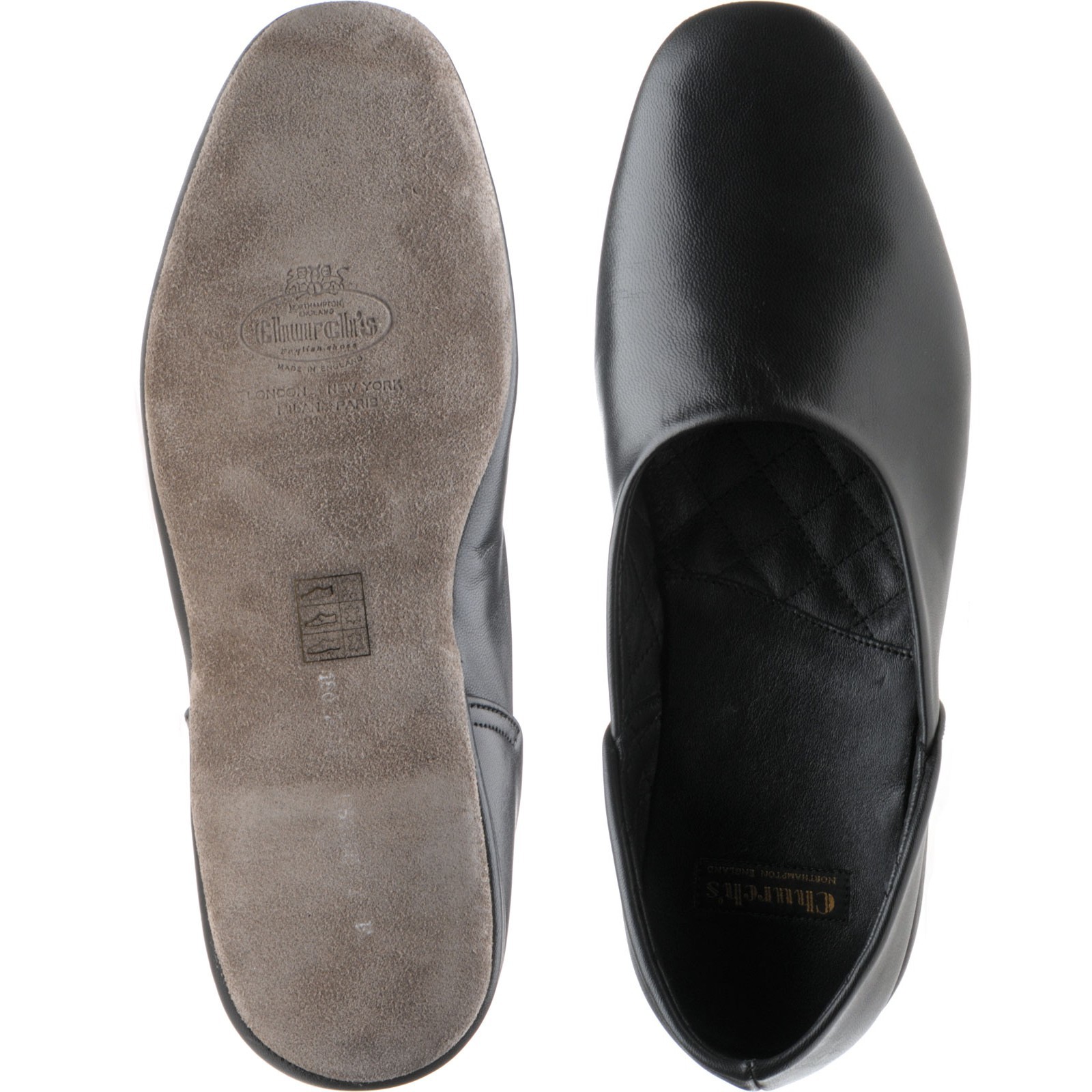 Church shoes | Church Slippers | Jason slippers in Black Nappa at ...