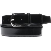 church belt 007 in black polished and silver buckle