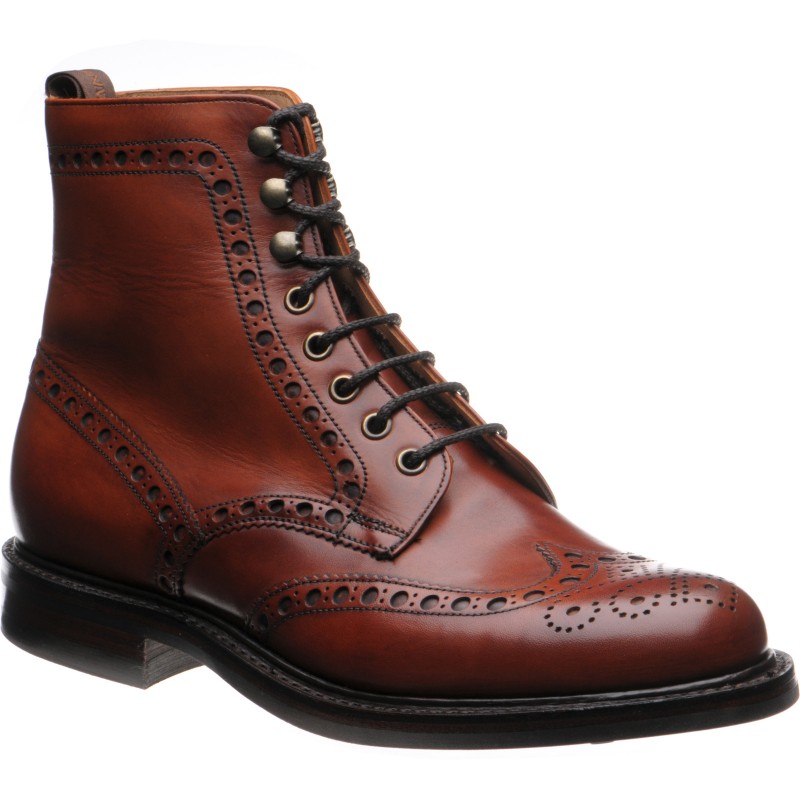 Tweed R rubber-soled brogue boots