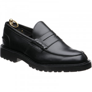 Trickers James LW rubber-soled loafers in Black Olivvia Calf