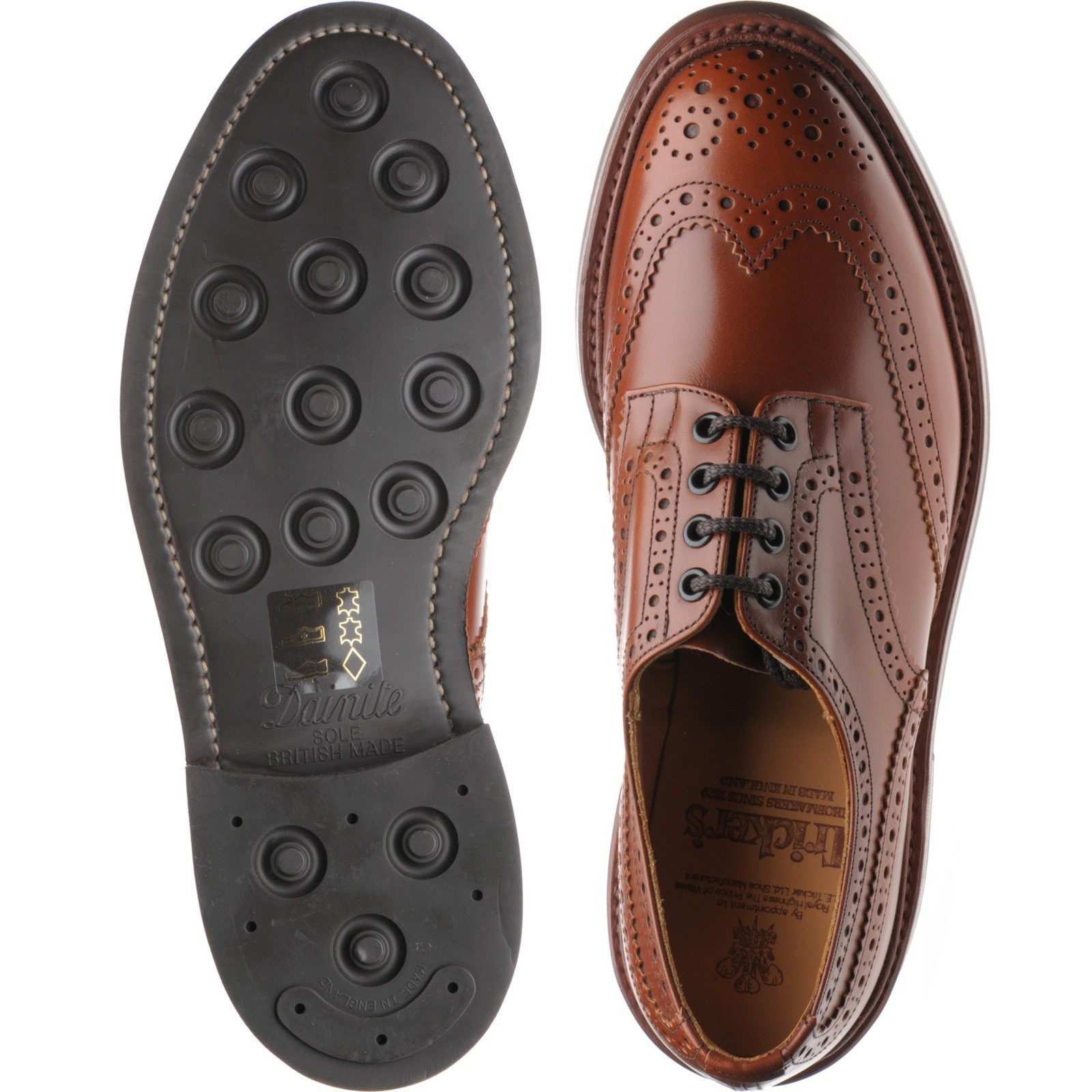 rubber sole brown brogues