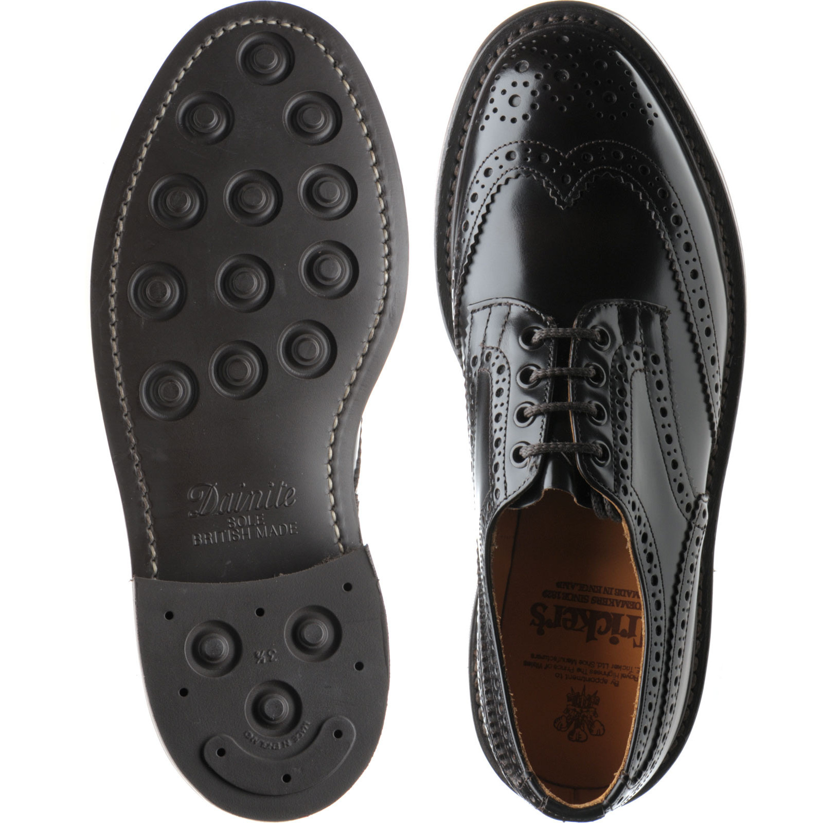 rubber sole brown brogues
