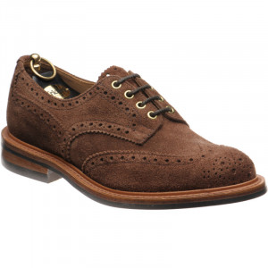 Bourton (Rubber) in Brown Rough Out Suede