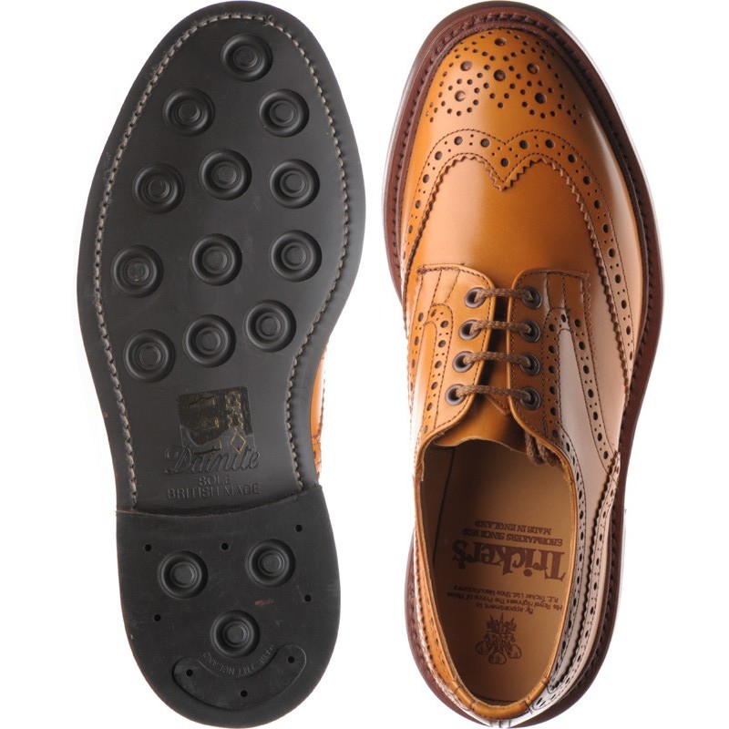 Trickers shoes Trickers Country Collection Bourton Rubber in Acorn Antique Calf at Herring Shoes