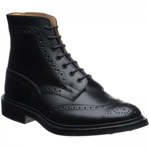 Trickers Stow (Rubber) in Black Calf