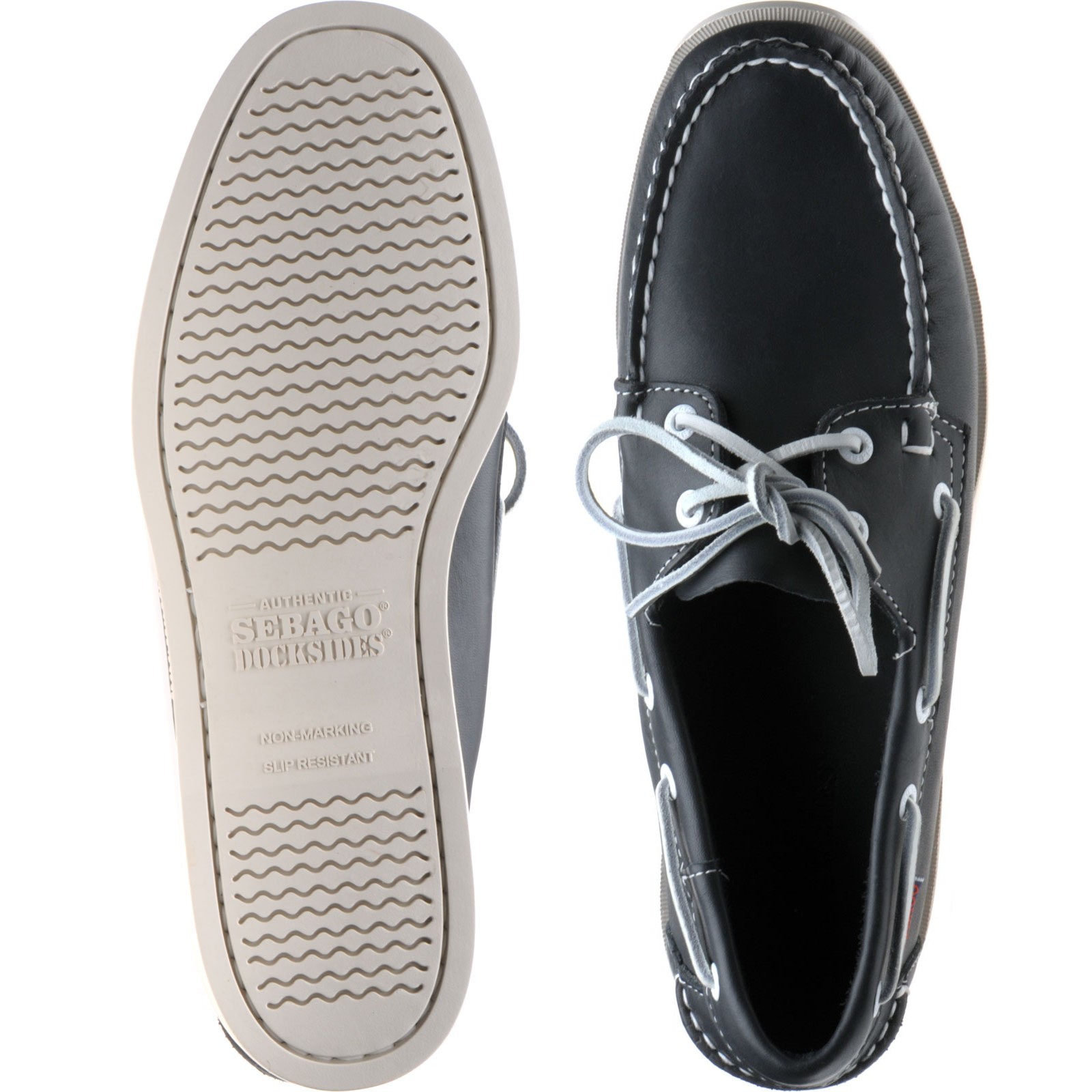 Sebago shoes Sebago Dockside Portland in Blue Night at Herring Shoes
