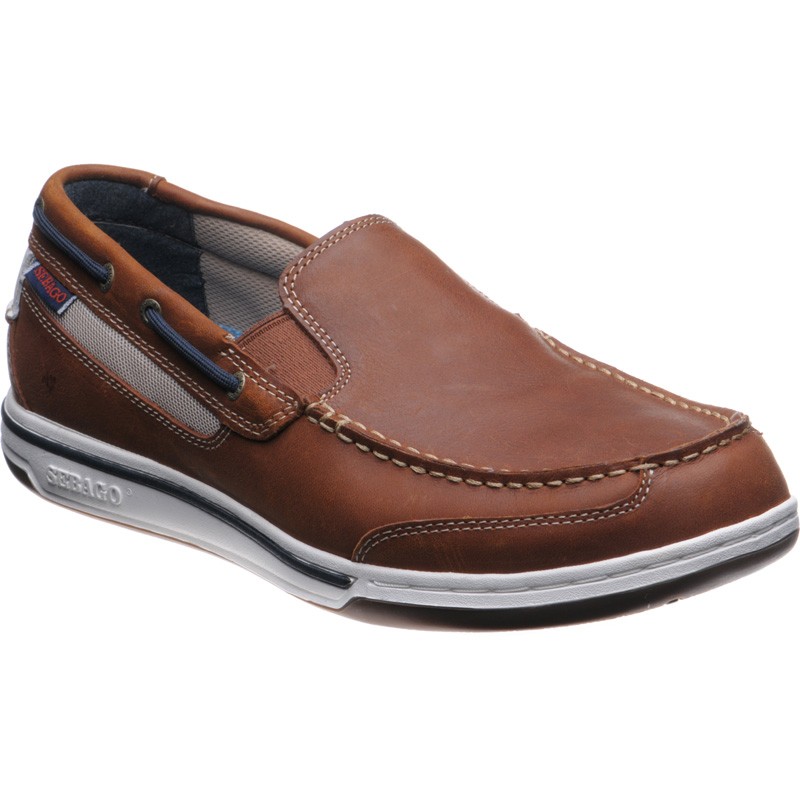 Sebago shoes | Sebago | Triton Slip On rubber-soled deck shoes in Tan ...