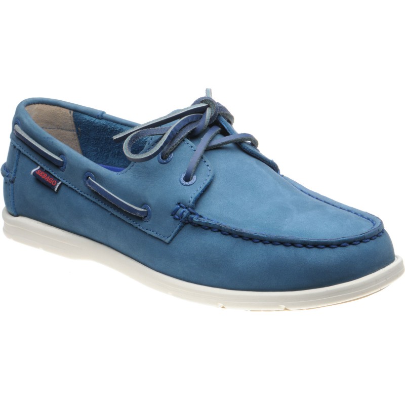 Sebago shoes | Sebago Sale | Naples rubber-soled in Blue Nubuck at ...