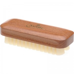 Saphir Crepe Suede Brush in Stained Wood