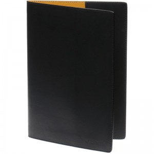 Notebok Sleeve in Black Calf