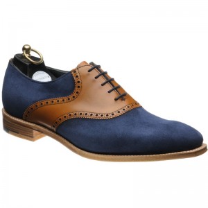 Harrison in Navy Suede and Chestnut Calf