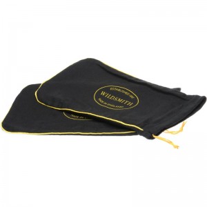 Pair of Shoe Bags in Black Cotton
