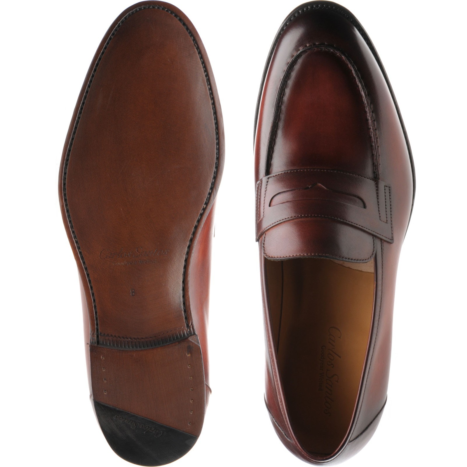Carlos Santos shoes Carlos Santos Patina Range 9176 loafers in Wine